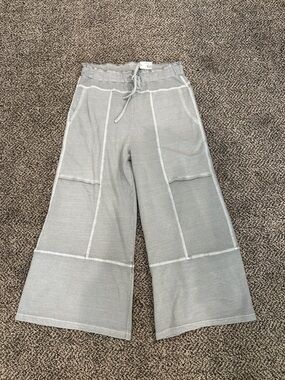 Zenana Outfitters Gray Wide Leg Panel Pants